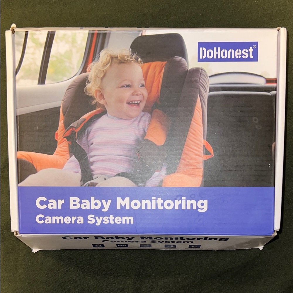 Car Baby Monitoring Camera System - Black